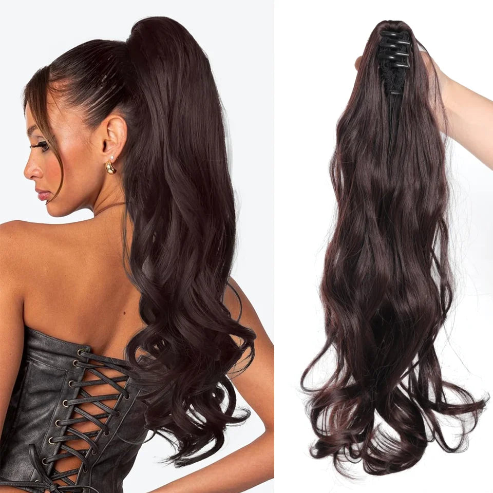 18 Inch Wavy Ponytail Hair Extension Clip-In Hairpiece - 13