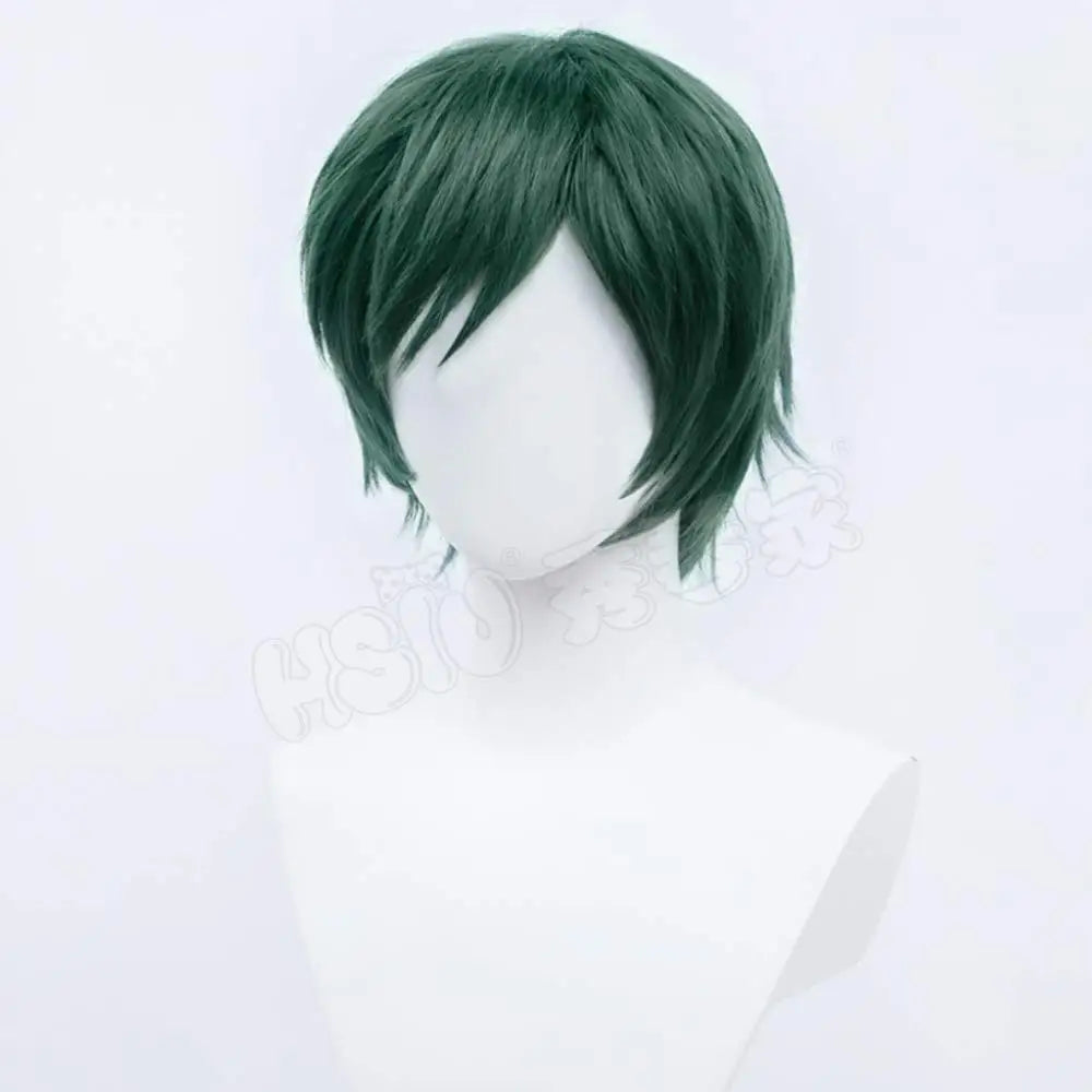Short Green Anime Cosplay Wig for Costume Parties