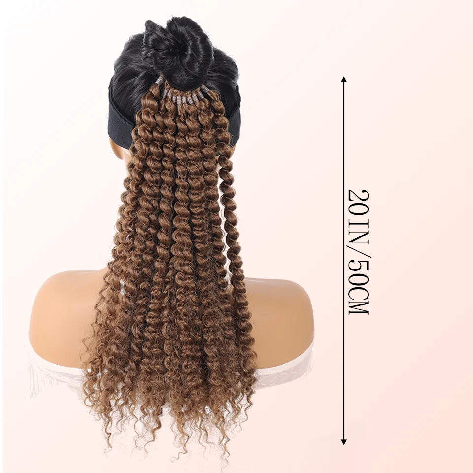 20-Inch Fluffy Synthetic Ponytail Hair Extension for Instant Volume