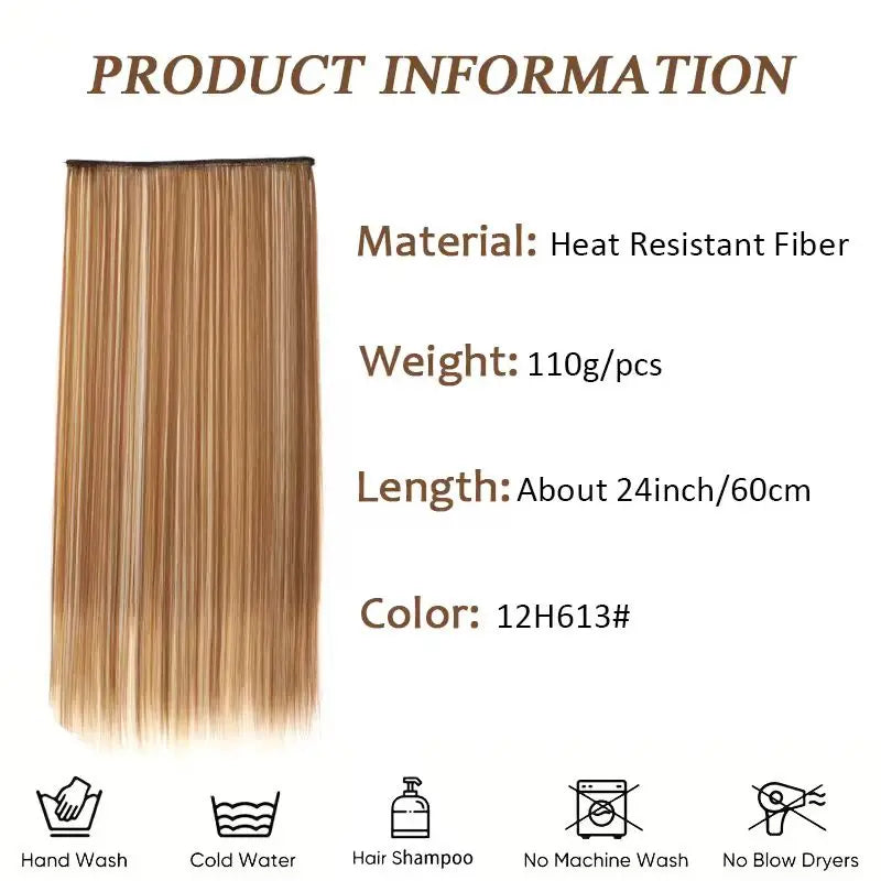 Long Straight Clip-in Hair Extensions for Instant Length and Volume