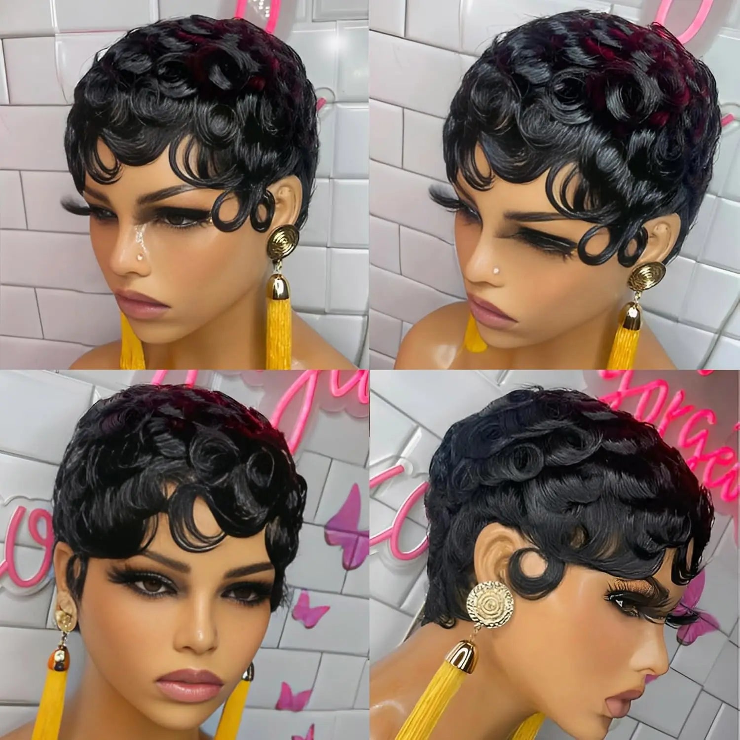 Short Curly Pixie Cut Wig for Daily Wear - 2