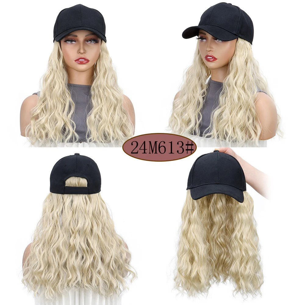 Wavy Curly Hair Baseball Cap Wig for Effortless Daily Styling