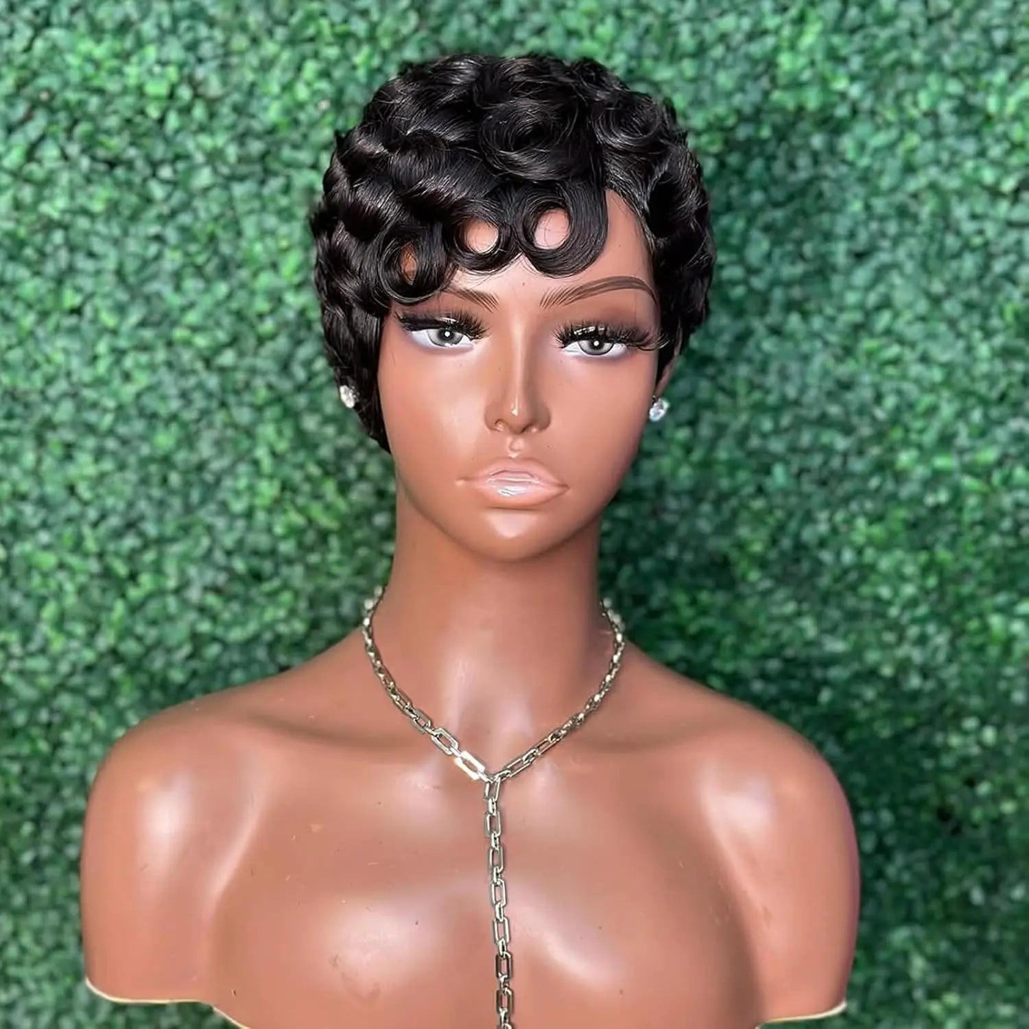 Short Curly Glueless Wig for Daily Wear - 3