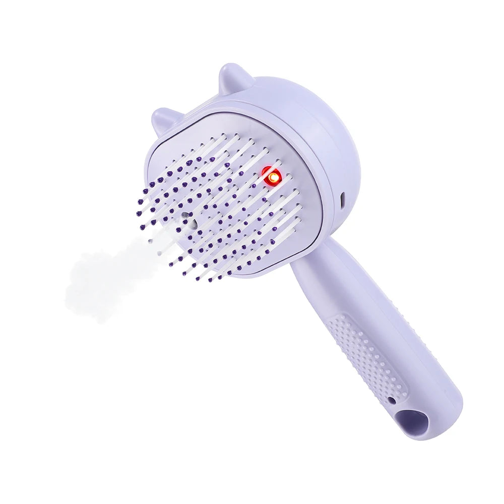 Electric Mist Spray Scalp Massager and Detangling Hair Brush - 18