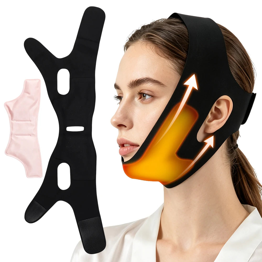 Hot and Cold V-Line Face Lifting Bandage for Jaw Relief and Firming