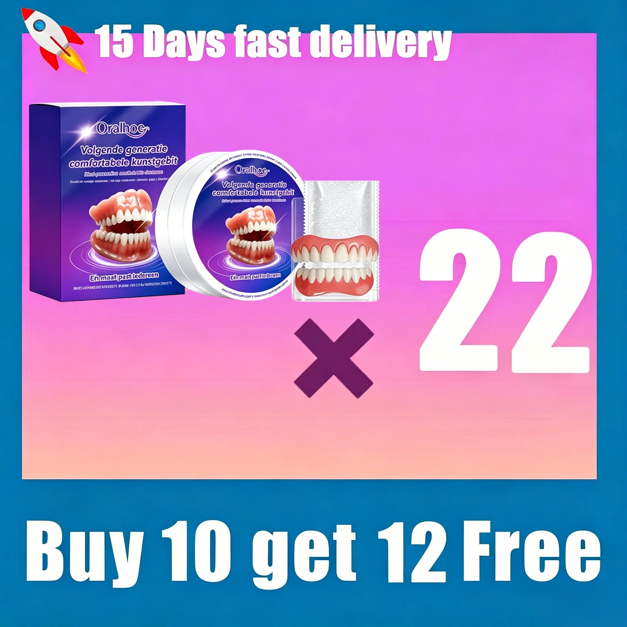 Soft Silicone Snap-On Denture Kit for Realistic Natural Looking Smile - 8