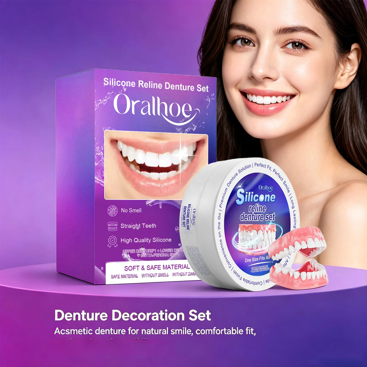 Silicone Denture Reline Set for Comfortable Fit and Natural Smile