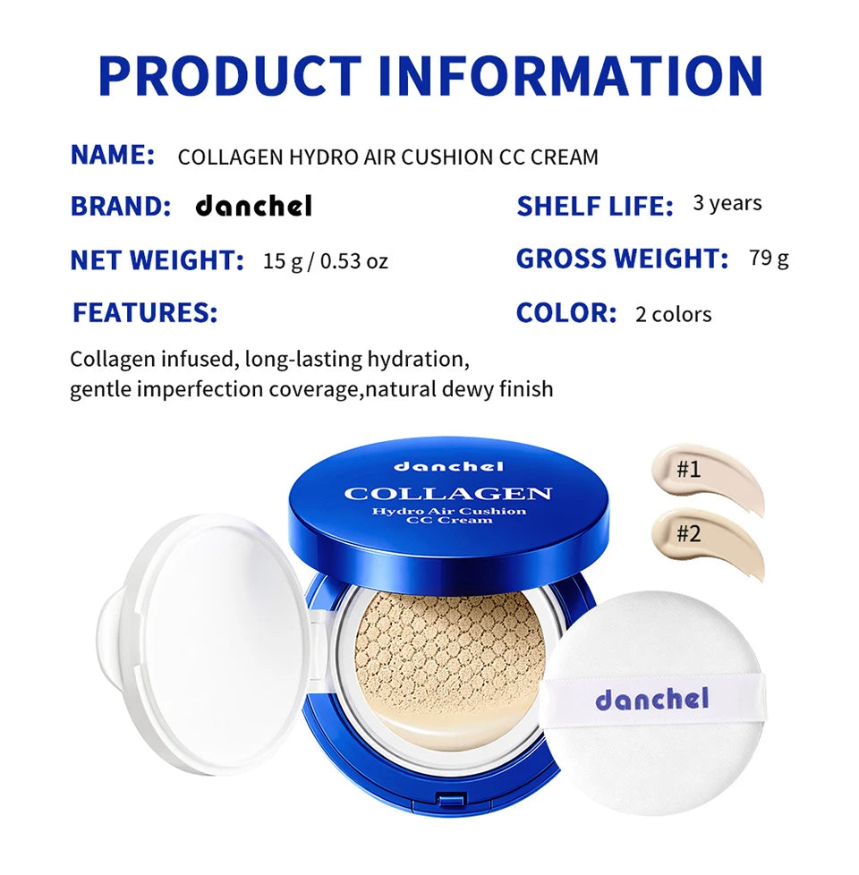 Collagen Hydro Air Cushion CC Cream for Long-Lasting Hydrating Makeup