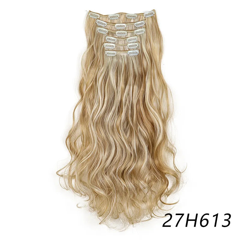 18-Inch Curly Clip-In Hair Extensions for Instant Volume - 18