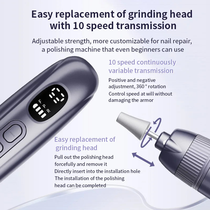 Electric Manicure and Pedicure Drill Kit for Professional Nail Care