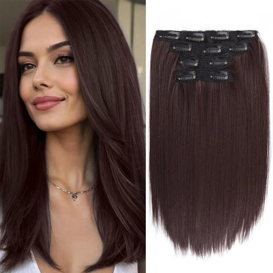 Straight Clip-In Synthetic Hair Extension for Volume - 13