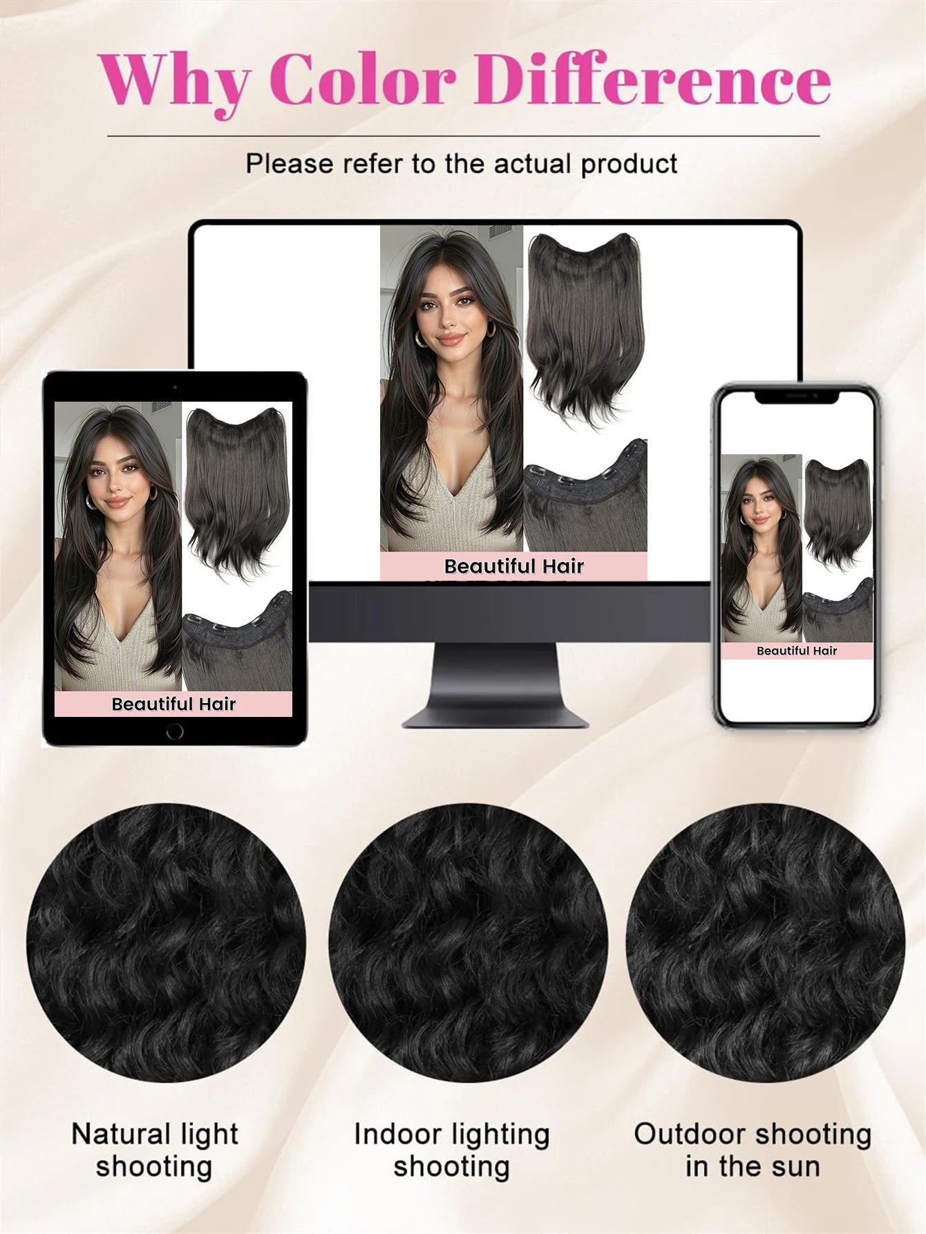 V-Shape Clip-In Hair Extensions for Instant Length and Volume - 16