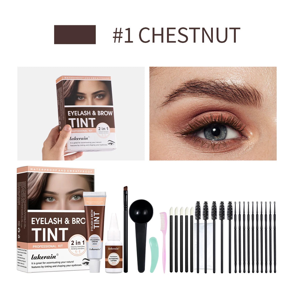 Professional Eyelash and Eyebrow Tinting Kit for Long Lasting Color