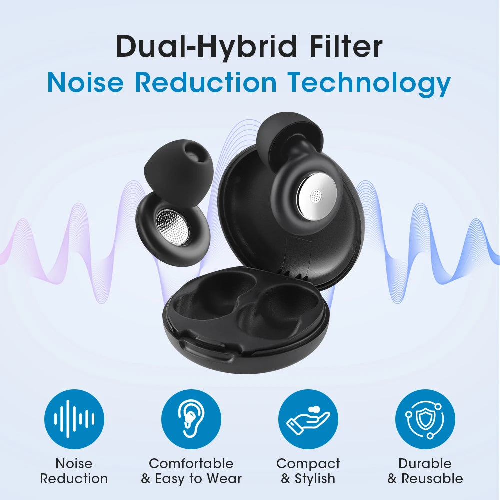 Reusable Noise-Canceling Sleep Earplugs for Travel and Quiet Focus - 4