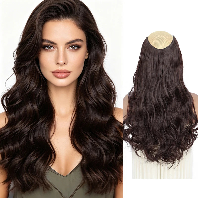 24-Inch Long Wavy Clip-In Hair Extension for Instant Volume - 12