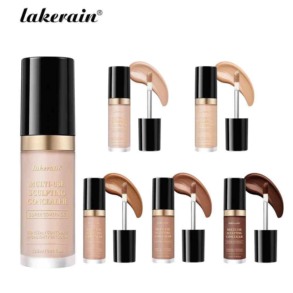 5-Color Full Coverage Waterproof Sculpting Concealer for Face and Blemishes