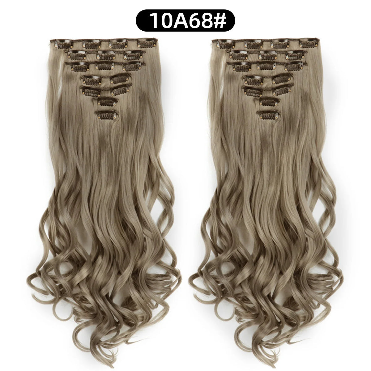 22 Inch Deep Wave Clip-In Hair Extensions Full Head Set