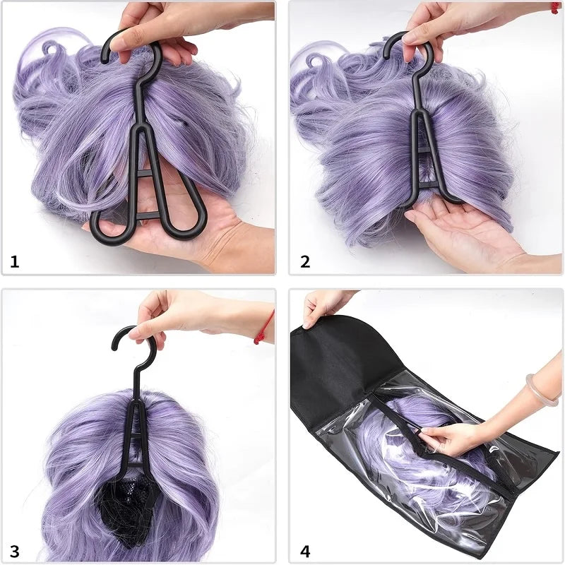 Protective Wig Storage Bag with Hanging Organizer for Easy Care