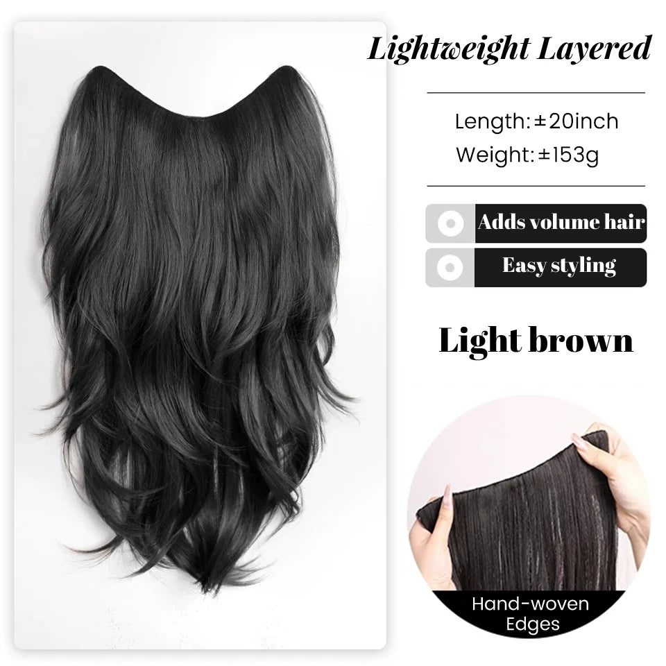20-Inch Wavy Clip-In Hair Extensions for Instant Volume