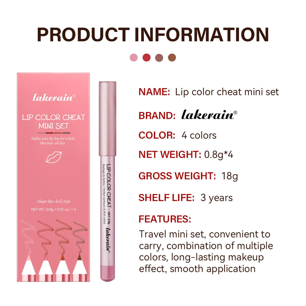 Waterproof Matte Lip Liner Pencil Set for Long-Lasting Defined Lips - 7
