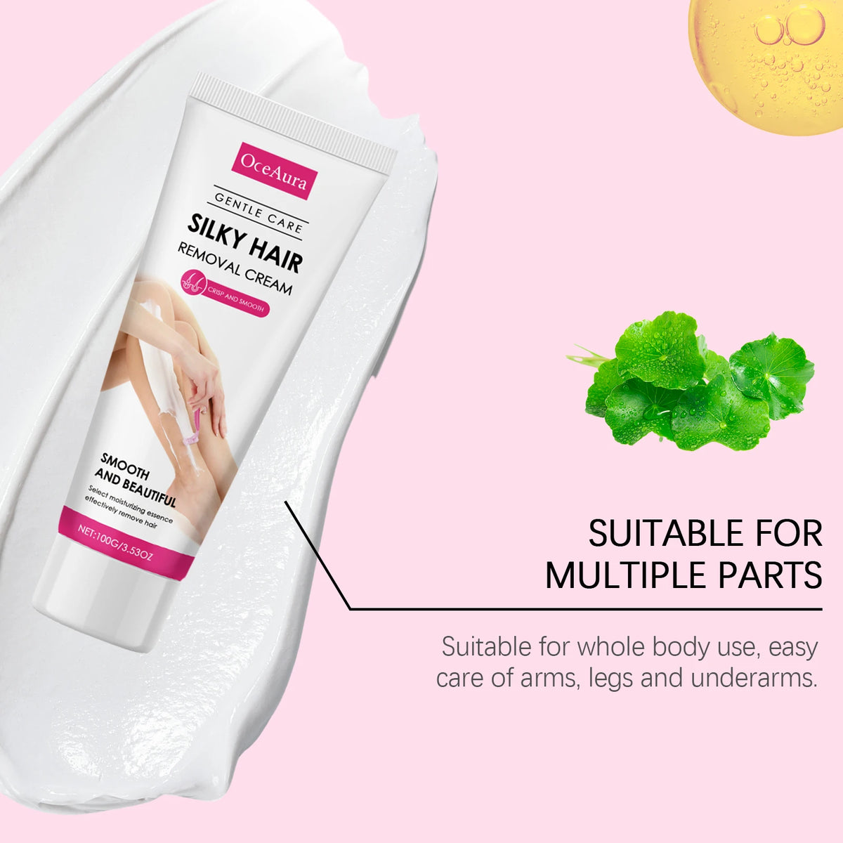 Gentle Hair Removal Cream and Soothing Oil for Sensitive Skin