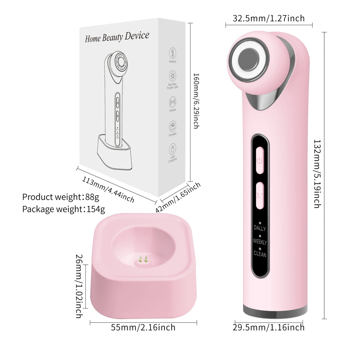 3-in-1 LED Photon Eye Facial Massager for Dark Circles and Fine Lines