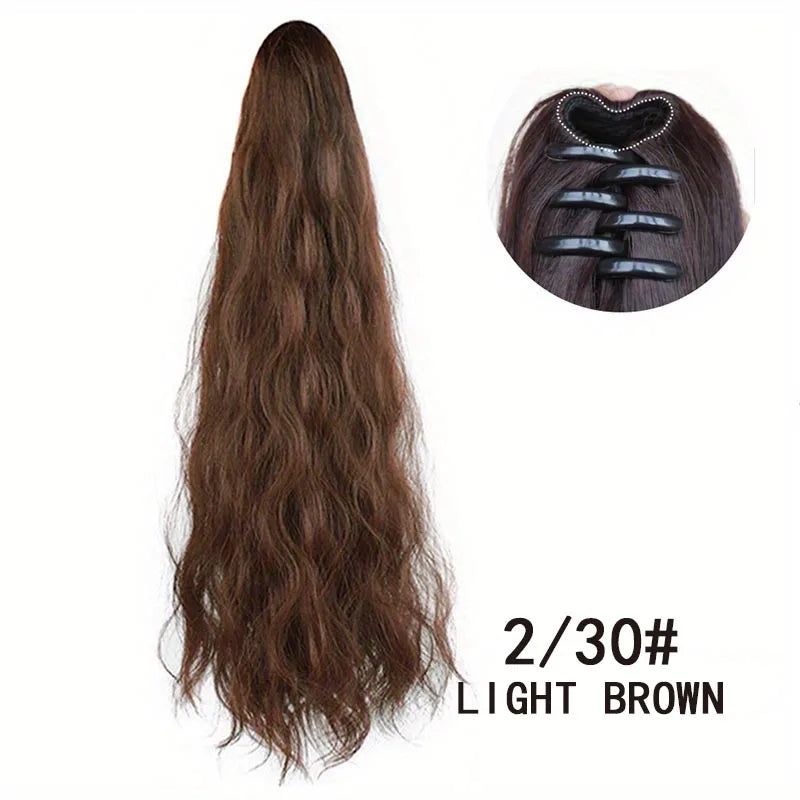 20-Inch Long Curly Claw Clip Ponytail Hair Extension - 12