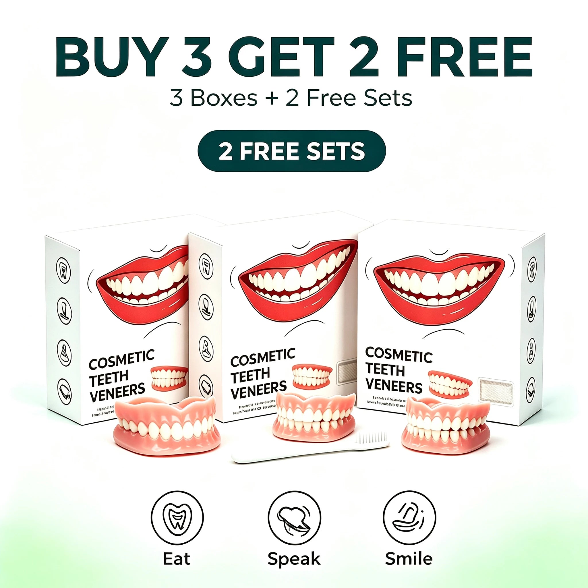 Comfortable Silicone Denture Set for Daily Oral Care and Confidence - 16