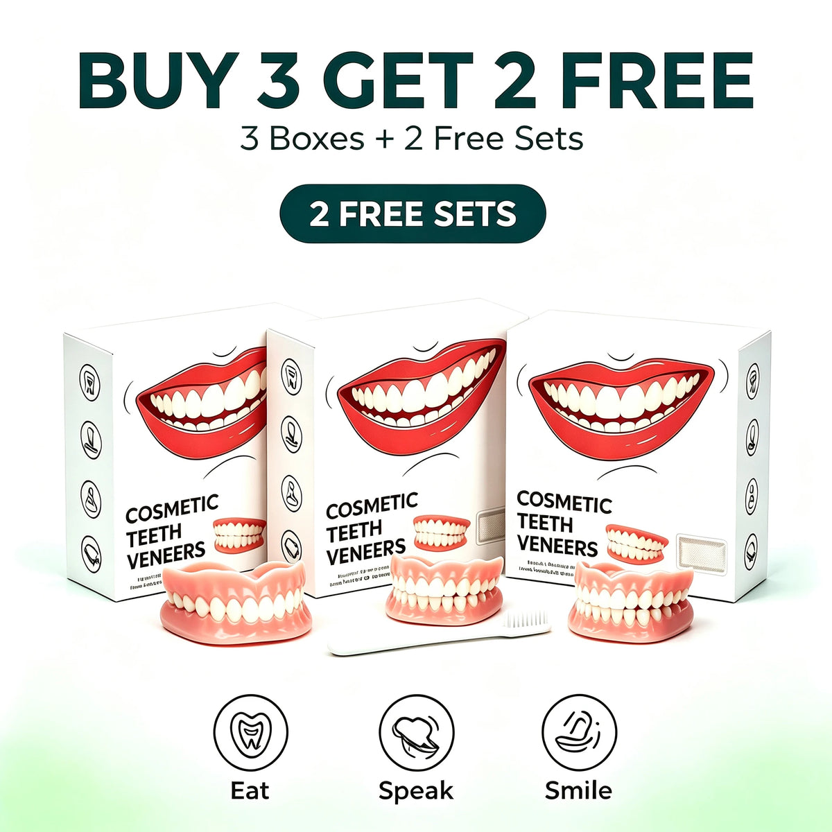 Comfortable Silicone Denture Set for Daily Oral Care and Confidence