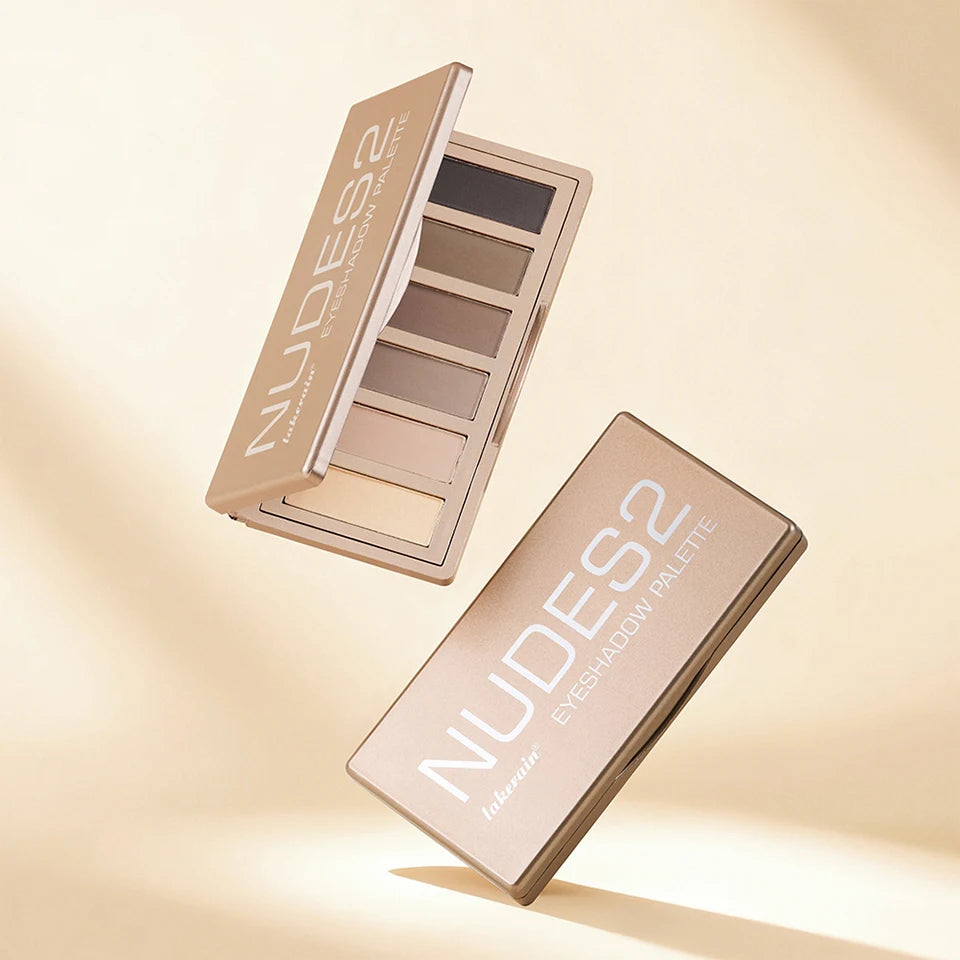 6-Color Matte Eyeshadow Palette for Neutral Nude and Smoky Eye Looks - 17