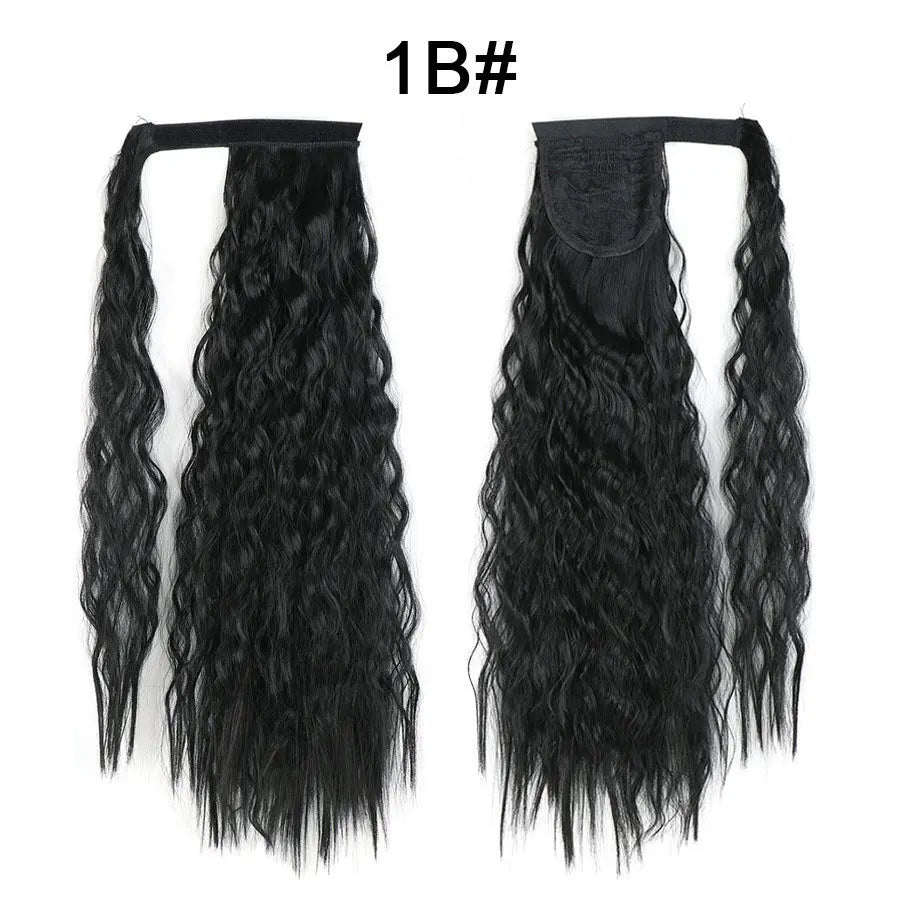 Long Wavy Synthetic Wrap Around Ponytail Extension for Instant Volume - 16