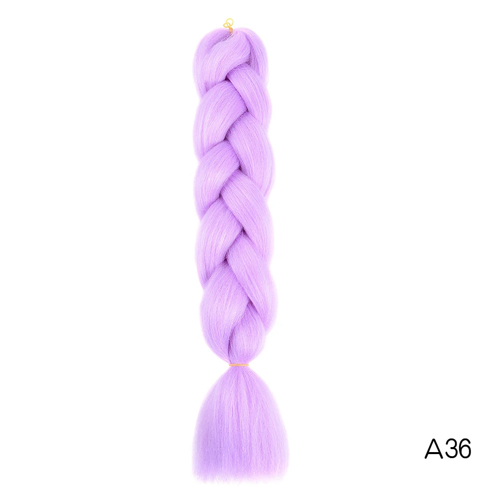 24-Inch Long Synthetic Jumbo Braiding Hair Extensions - 32