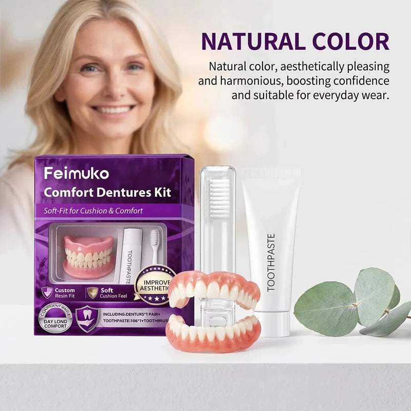 Comfortable Silicone Full Set Dentures for Instant Smile Enhancement - 20