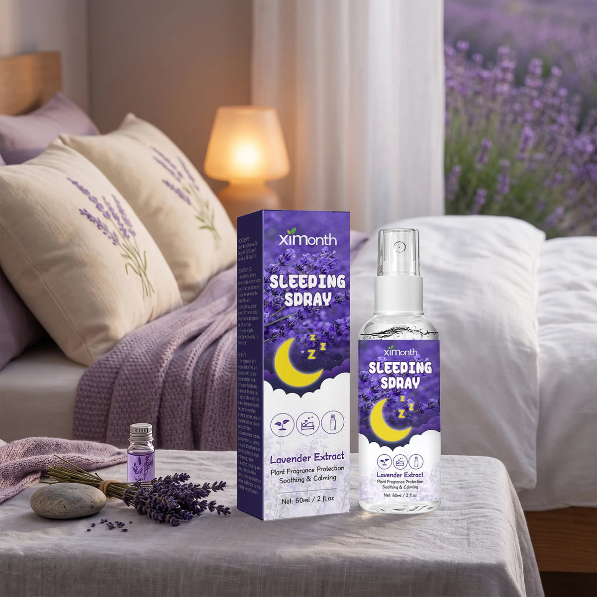 Lavender Calming Sleep Spray for Natural Anxiety Relief and Deep Rest