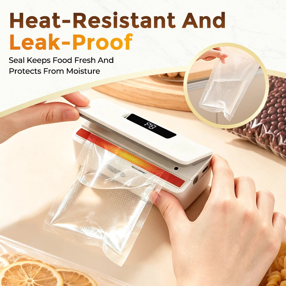 Portable Rechargeable Mini Bag Sealer with Adjustable Heat Settings