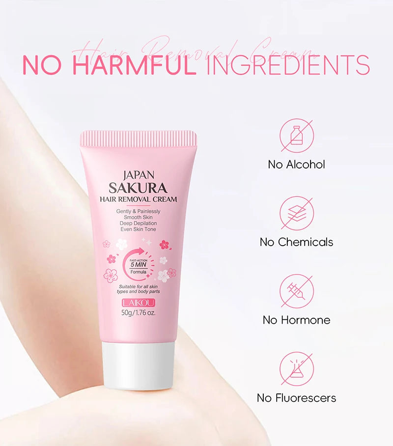 Painless Gentle Hair Removal Cream for Face and Body - 16