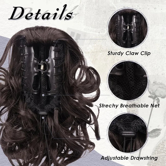 12-Inch Curly Claw Clip Ponytail Extension