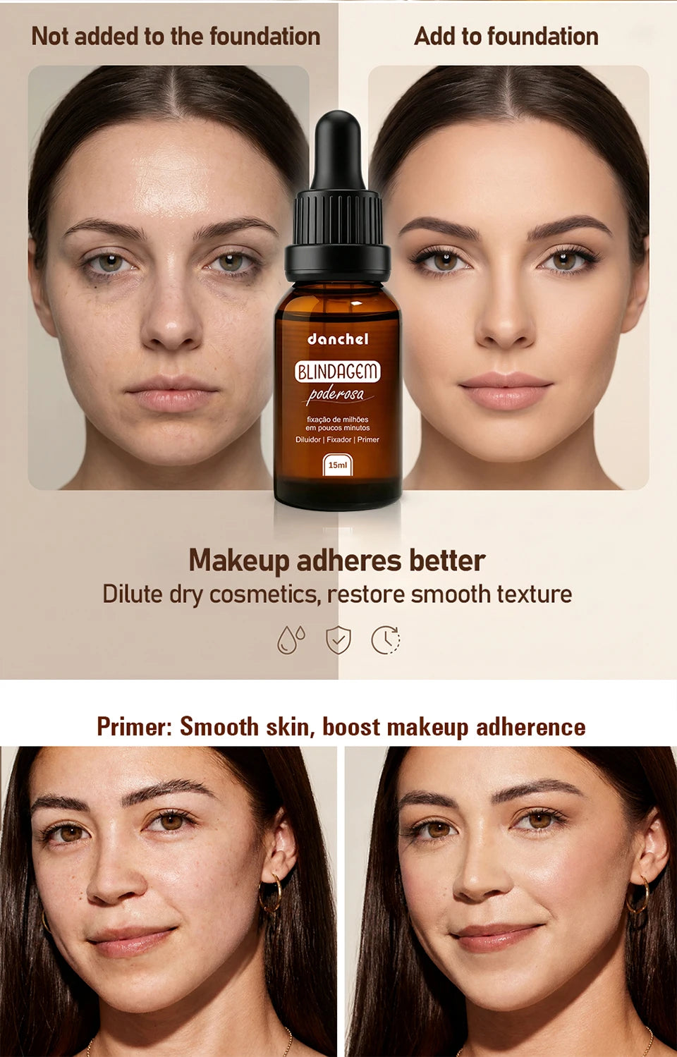 3-in-1 Makeup Primer, Setting Fixer, and Dry Cosmetic Reviver Serum - 9