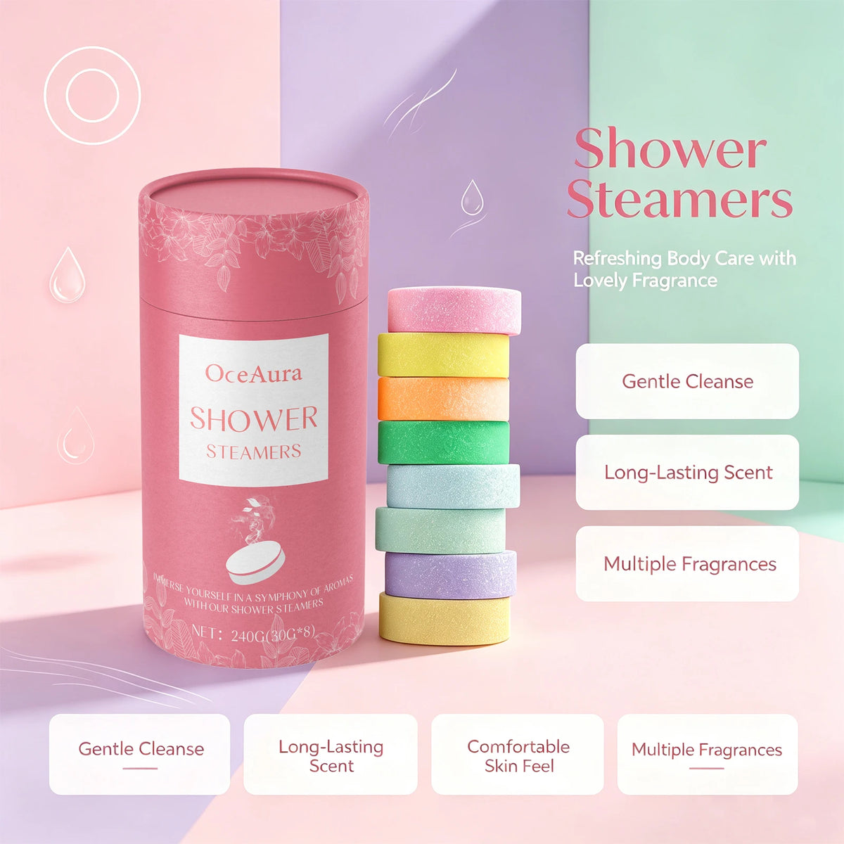 Aromatherapy Shower Steamers for Stress Relief and Relaxation