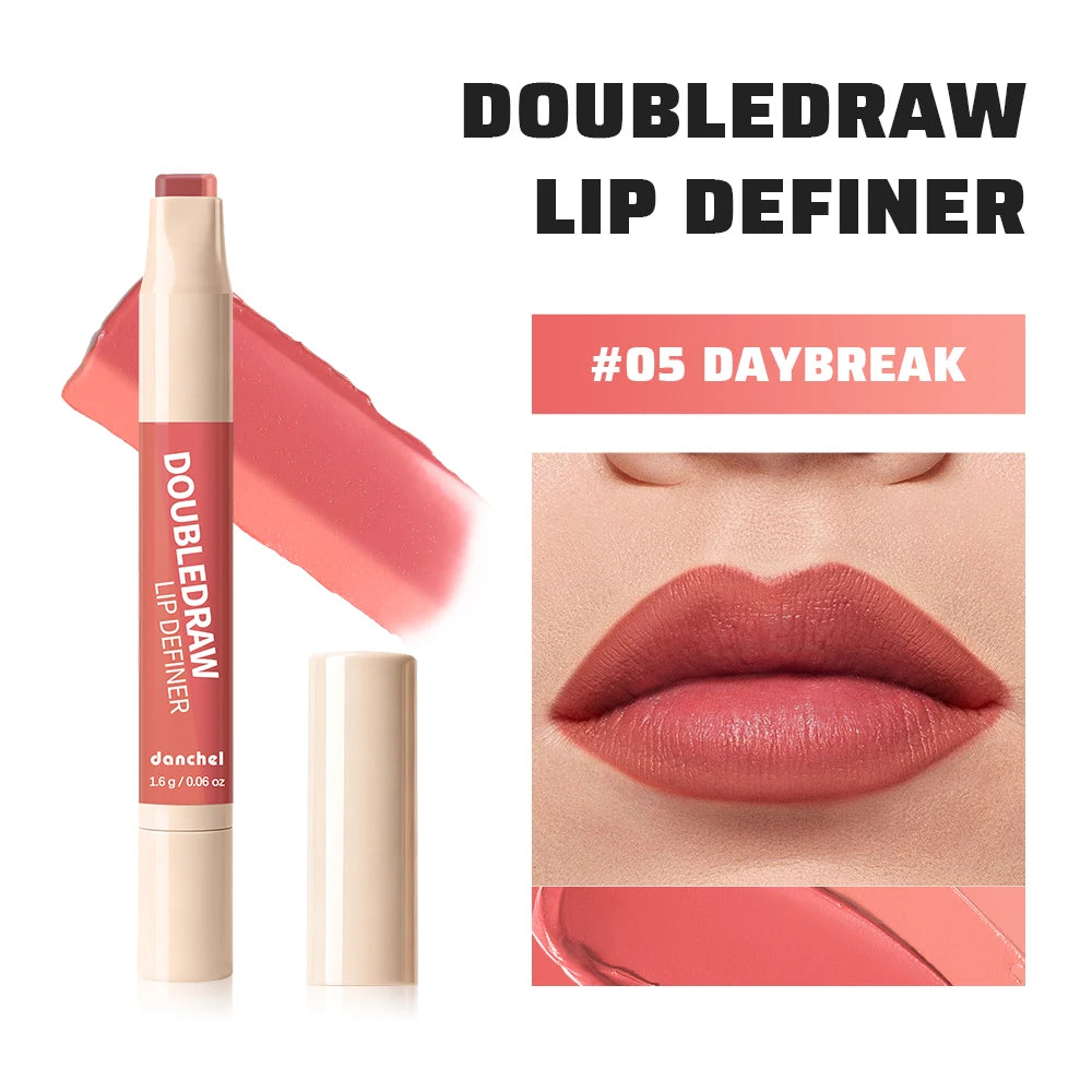 2-in-1 Dual Ended Matte Lip Contour Liner and Hydrating Gloss Pen