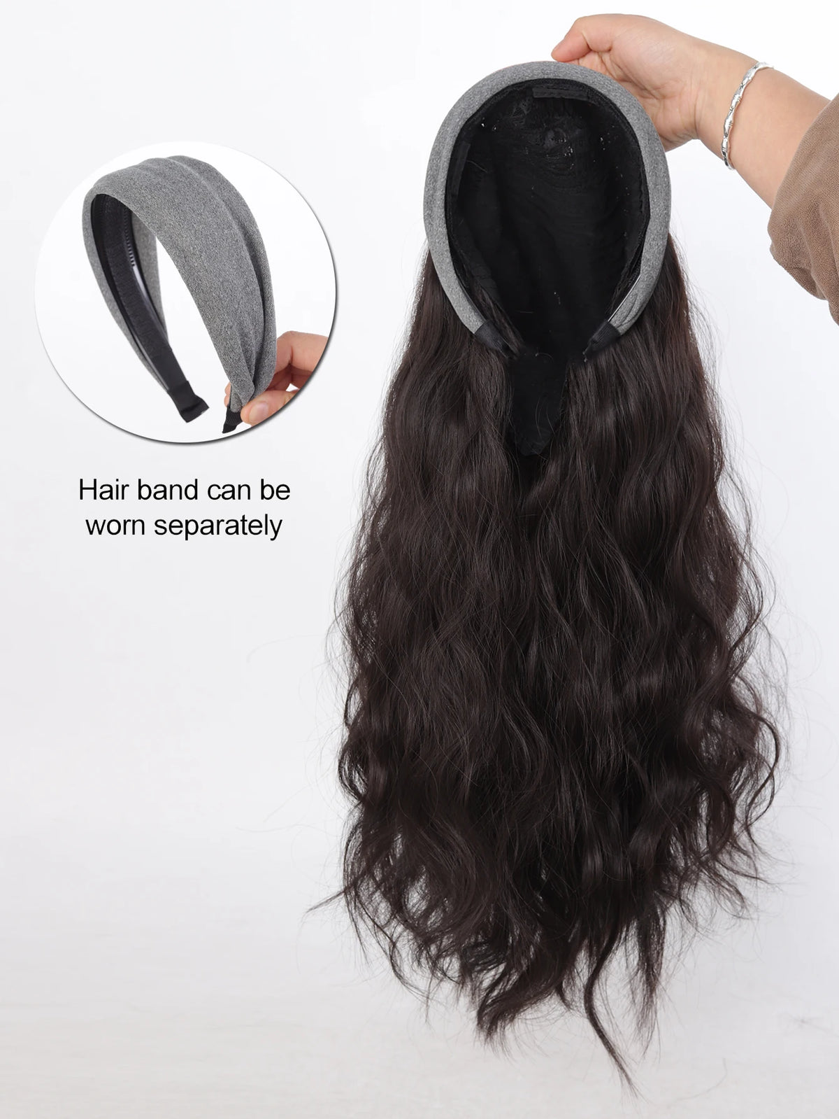 Long Wavy Headband Hair Extension for Instant Voluminous Natural Hair