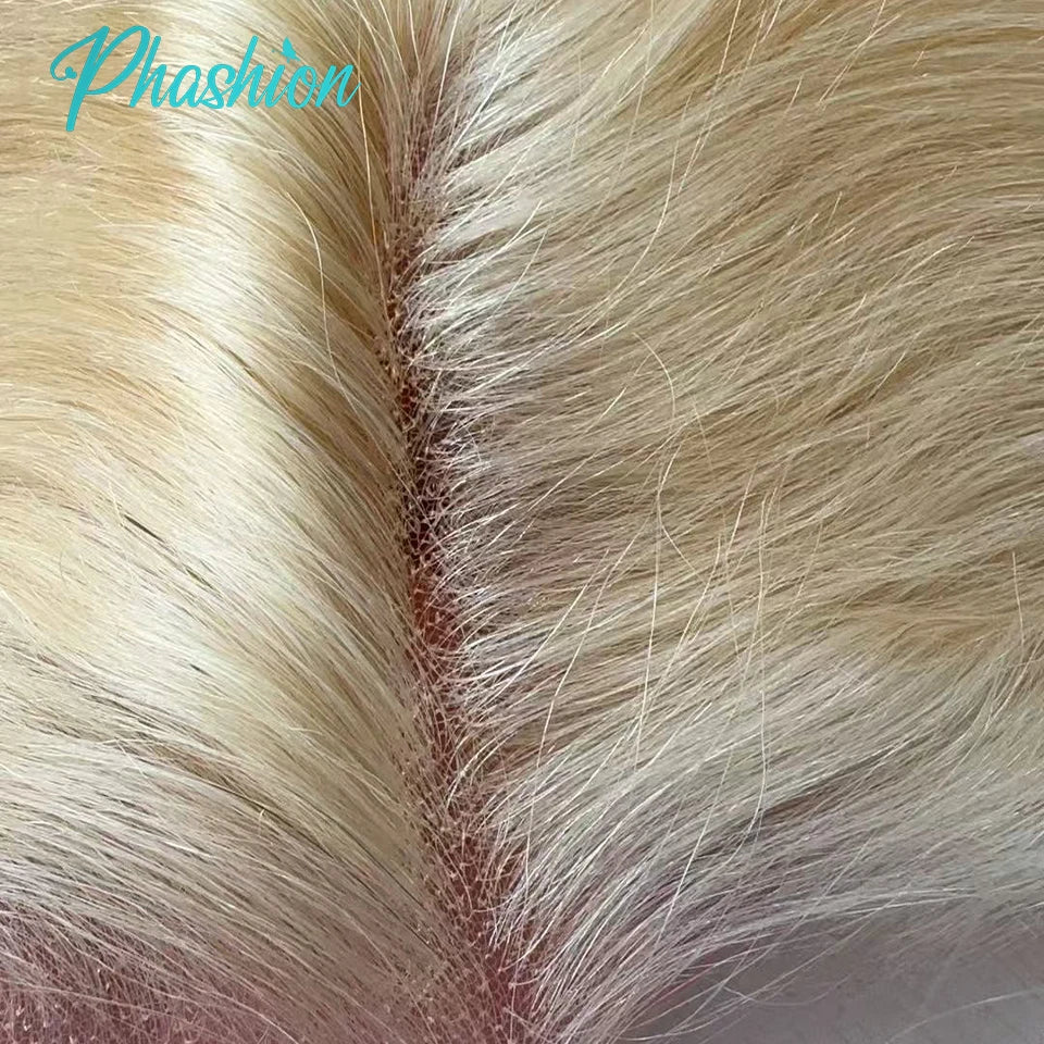 613 Blonde Straight Human Hair Lace Closure - 1