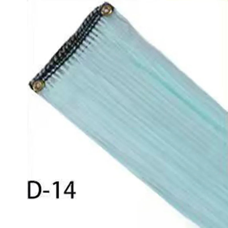 10-Piece Colorful Clip-In Hair Highlights for Parties