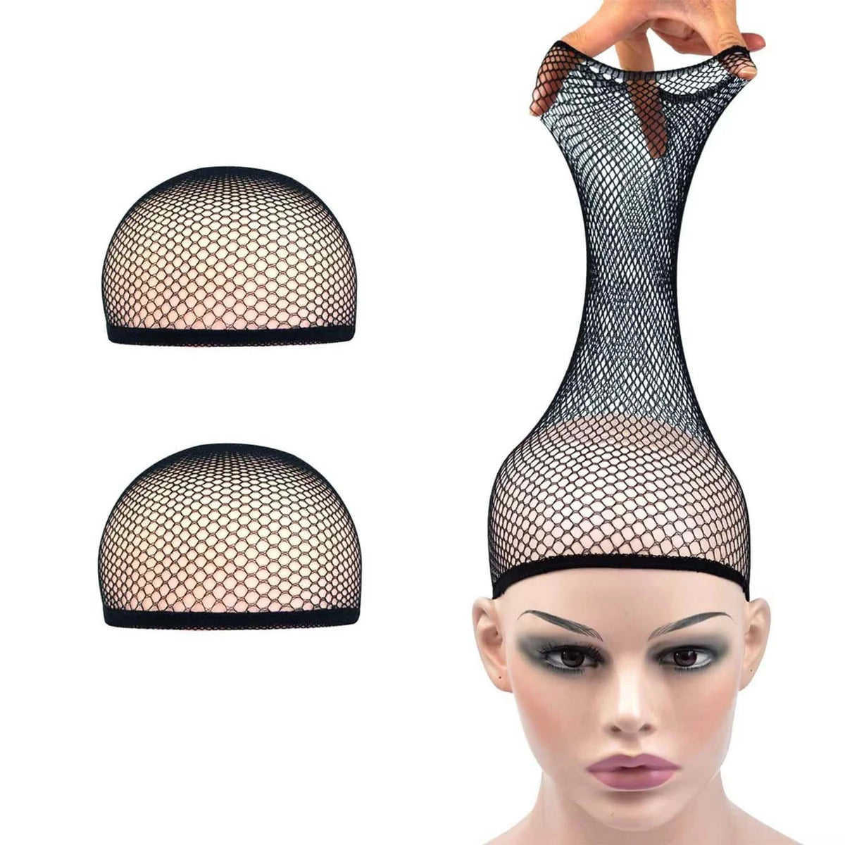 Breathable Elastic Mesh Wig Cap for Secure Hair Styling