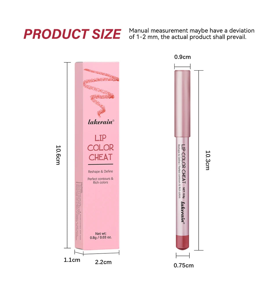 Waterproof Matte Lip Liner Pencil Set for Long-Lasting Defined Lips - 17