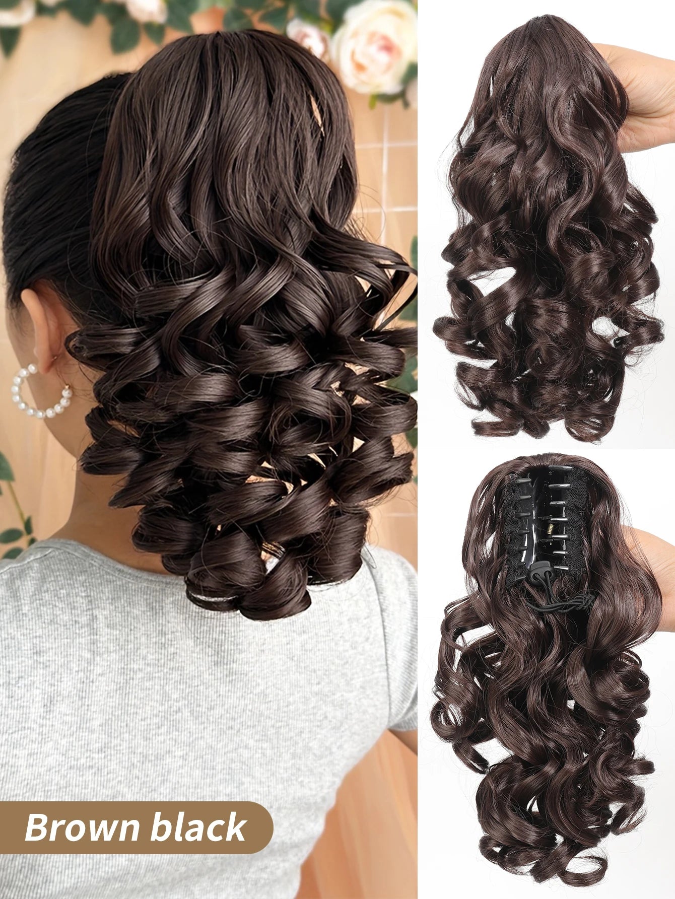 12-Inch Curly Claw Clip Ponytail Extension - 32