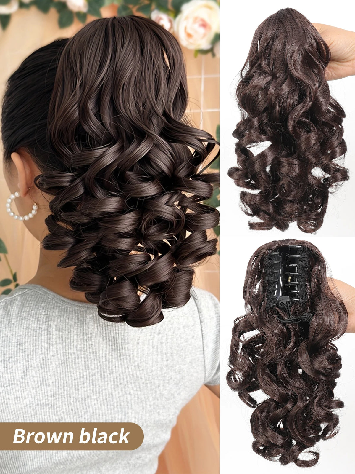 12-Inch Curly Claw Clip Ponytail Extension
