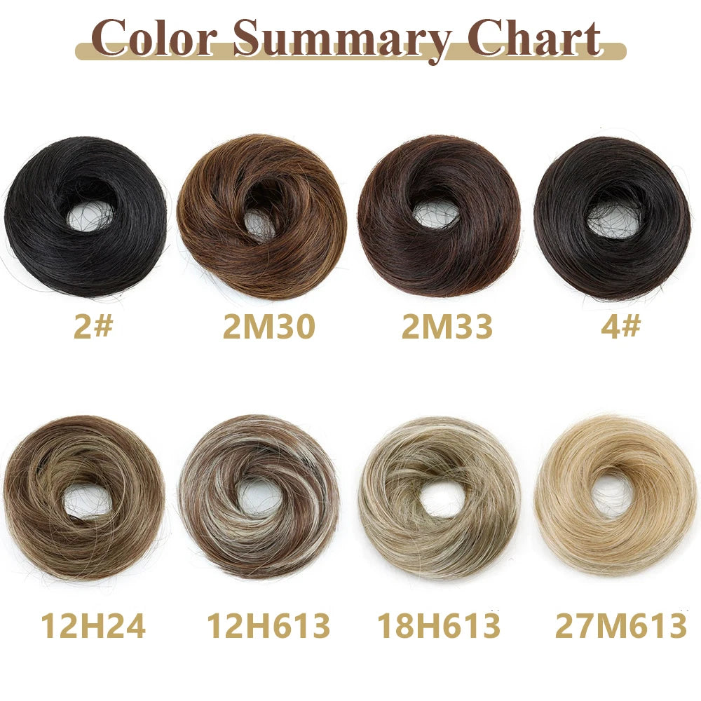 Messy Bun Hair Extension Scrunchie - 3
