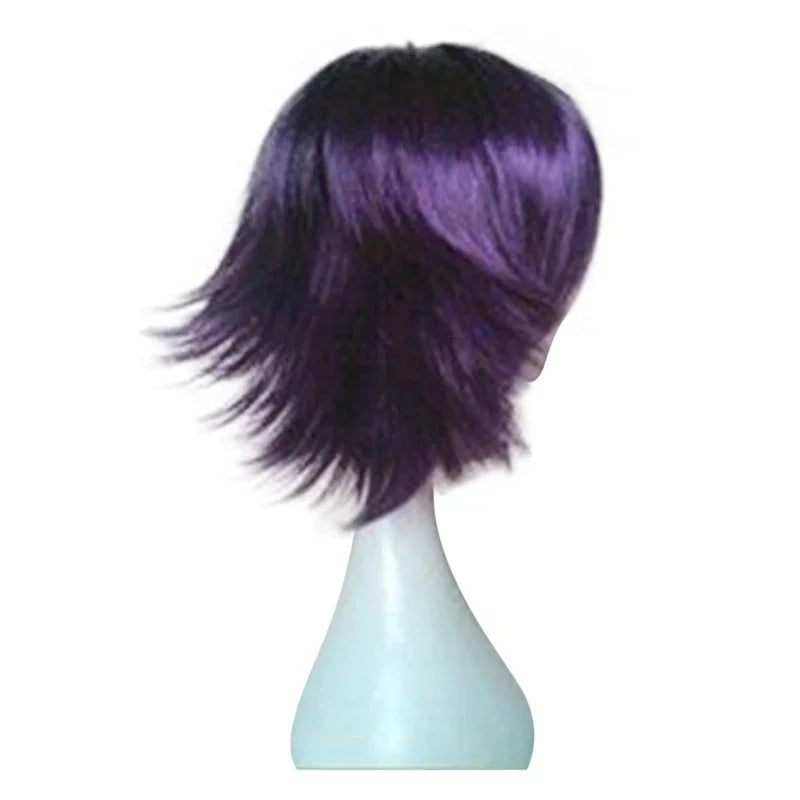 Short Curly Synthetic Anime Cosplay Wig - 3