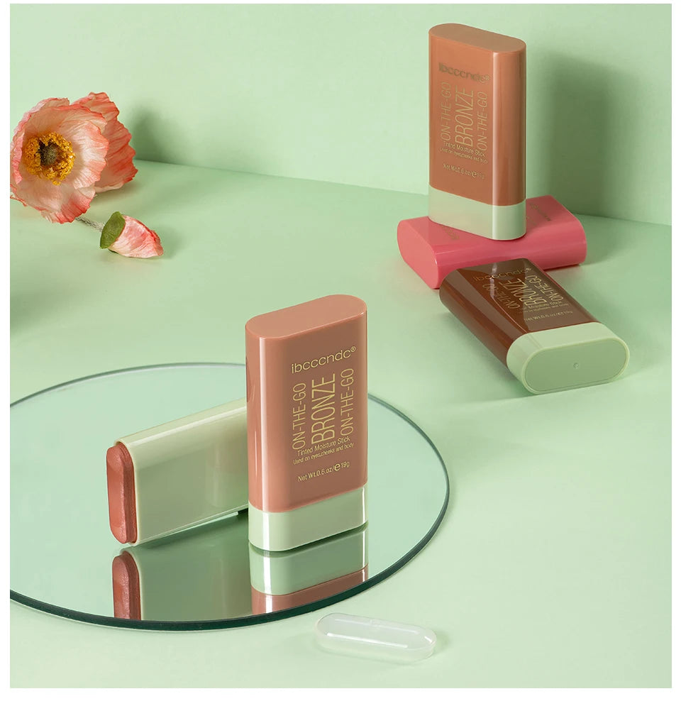 Cream Bronzer and Highlighter Stick for Face Eyes and Body Sculpting